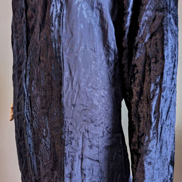 NWT Vintage 90s French Gear Blue Maxi Dress Mixed Media Boho Whimsygoth Size XL - Picture 11 of 12